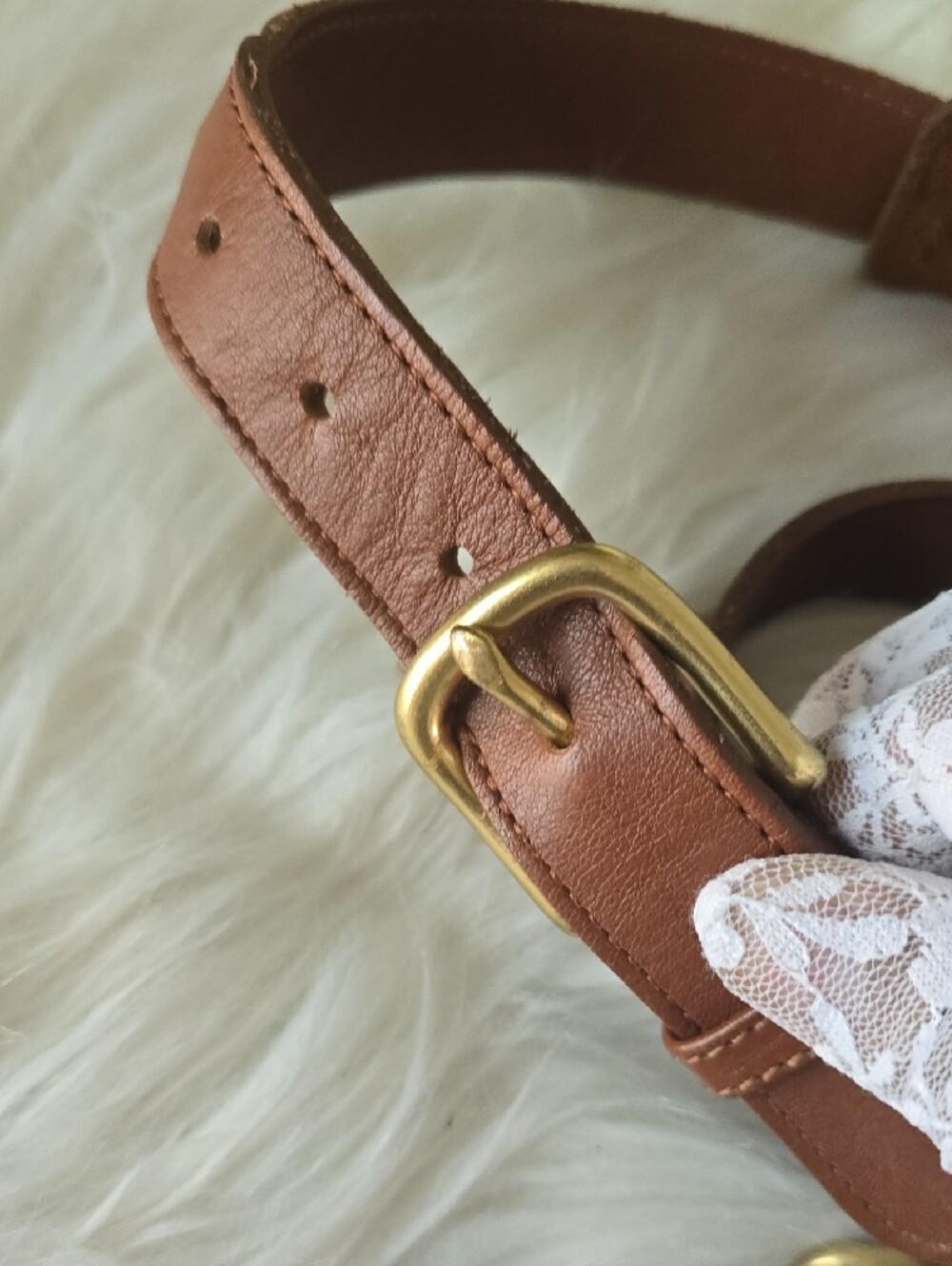 Coach Brown Leather Strap with Gold lobster claw Openings British TAN - Picture 4 of 11